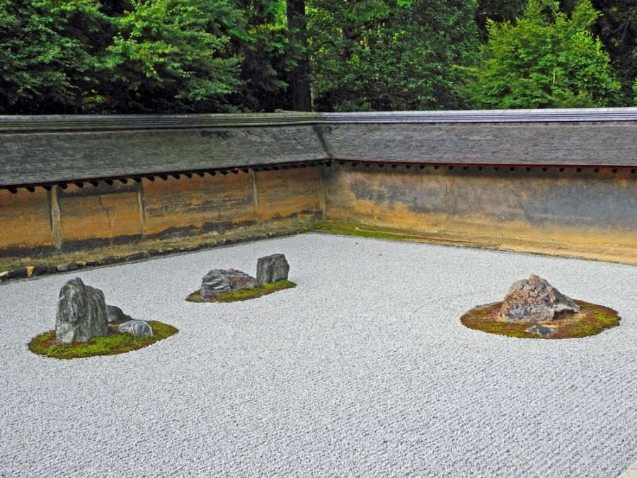 Świątynia Ryoan-ji, słynny kamienny ogród (fot. Tadeusz Andruchow)