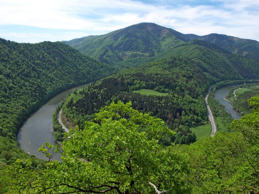 Widok na słynny Domašinsky Meander ze szlaku na Suchy (fot. Paweł Klimek)