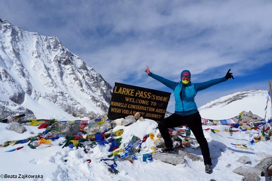 Na przełęczy Larkya La (5100 m)