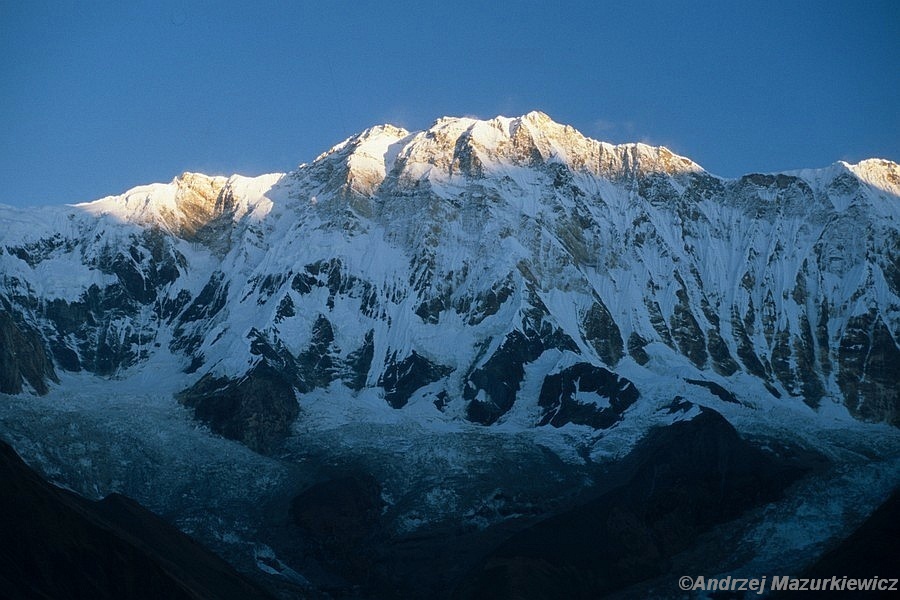 Annapurna o wschodzie slońca