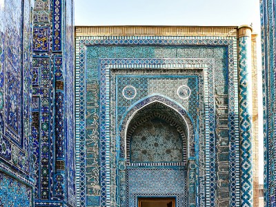 Dekoracje mauzoleów w nekropolii Shah-i Zinda, Samarkanda